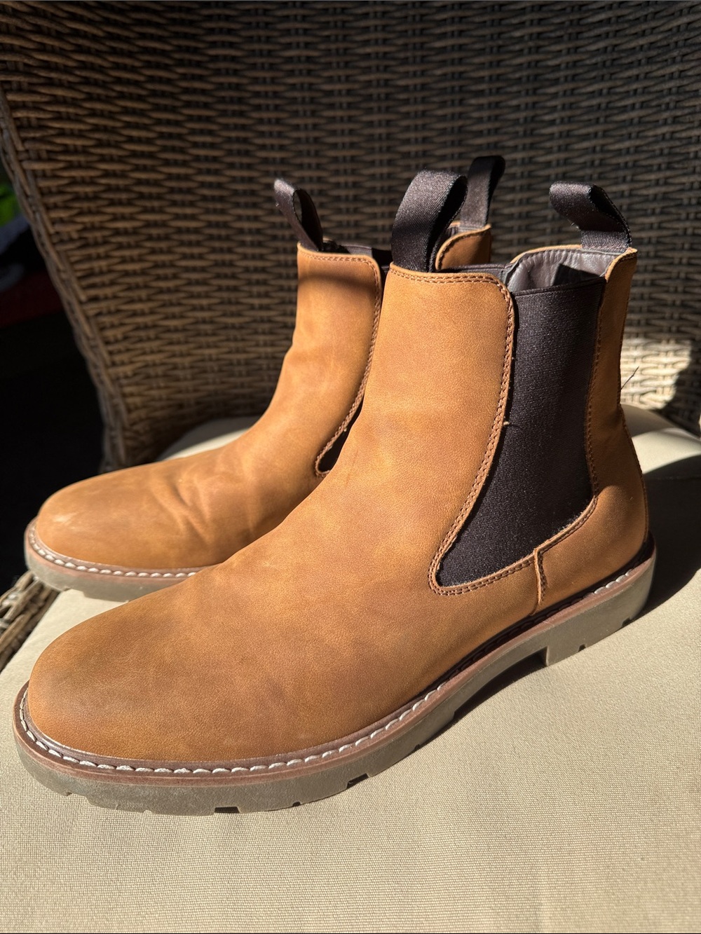 Steve Madden Estane Men’s Chelsea Boots Chestnut Tan/Cognac